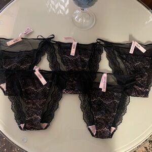 Victoria's Secret Black Lace Panties L